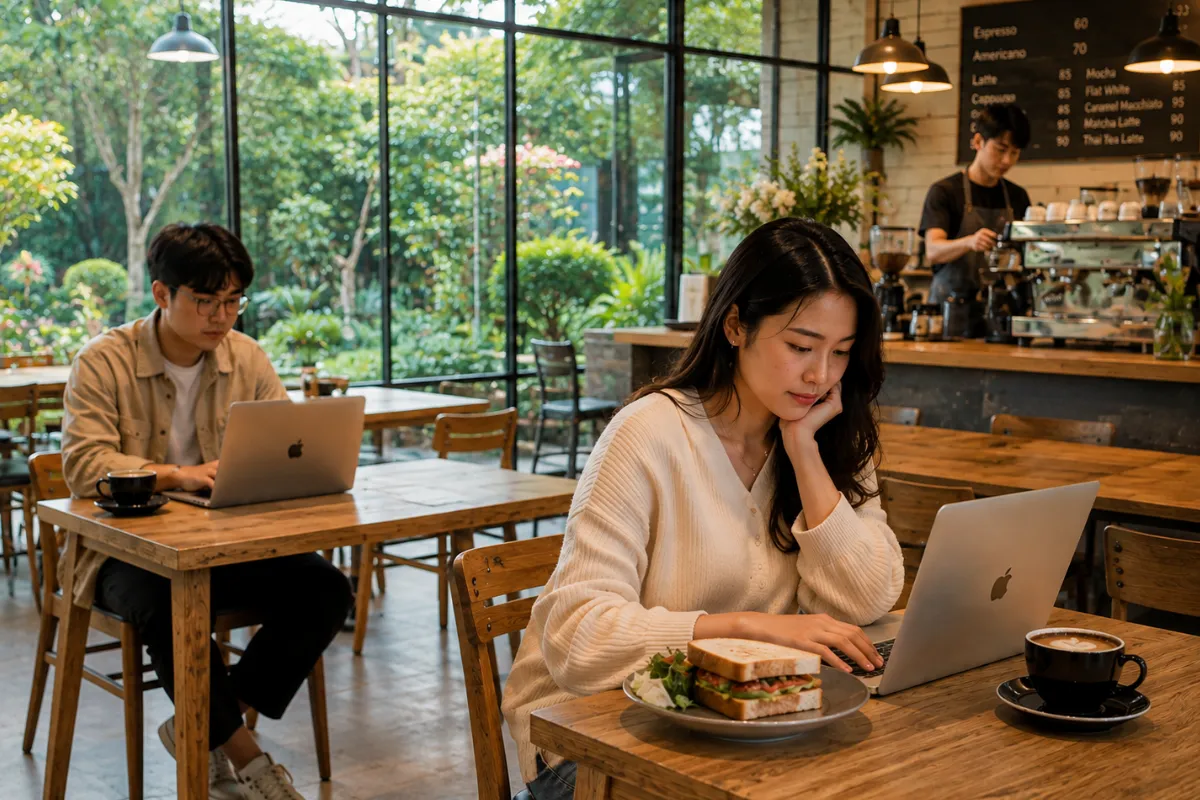 โปรโมทร้านอาหารนั่งทำงานเปิดใหม่ ใกล้ลาดพร้าว ลาดพร้าว.com